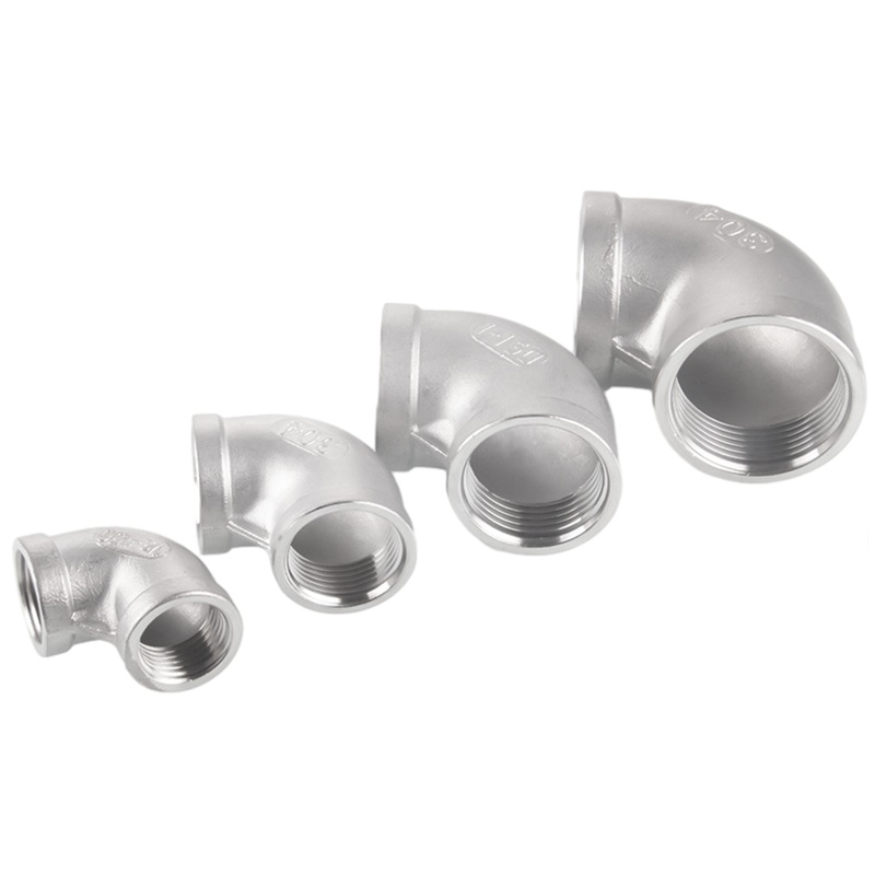 150# SS Pipe Connector schroefdraadstraat 90 ° graad elleboog