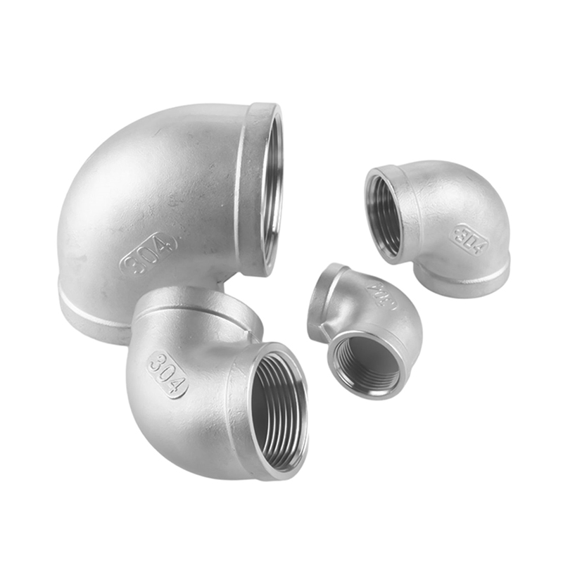 150# SS Pipe Connector schroefdraadstraat 90 ° graad elleboog